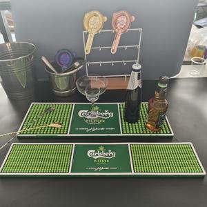 Customizable Silicone Bar Runner Non Slip Spill Proof <b>Beer</b> Drip Mat Counter Protector <b>Coaster</b> Placemat for Promotional Branding - Product Image 5