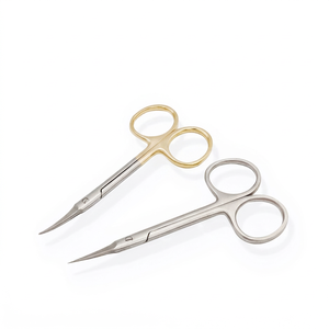 High Quality Custom Logo Stainless Steel Curved Scissors Sharp Blade Tip Reusable Multi-Purpose Beauty Personal Care - Product Image 1