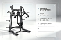 Offre Spéciale : Appareil Commercial ISO Incline Chest Machine à Charge par Disques pour l'Entraînement des Fessiers, des Quadricippes, des Ischio-jambiers et du Bas du Corps – Équipement de Fitness pour Salle de Sport
