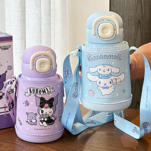 ขวดน้ำเก็บอุณหภูมิซานริโอ คุโรมิ สแตนเลส 316 สำหรับเด็ก ของขวัญเปิดเทอม พร้อมสายสะพาย - Product Image 1