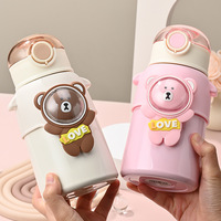 Nouveau mignon enfants en acier inoxydable 316 isolé sous vide Thermos tasse Portable ours tasse pour étudiants Internet de grande valeur