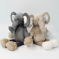 Peluche éléphant mignonne en polyester et coton PP, poupée de confort pour enfants, cadeau d'anniversaire pour petite amie, décoration d'intérieur, 11cm-30cm