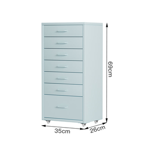 Armoires de classement en métal blanc personnalisées de haute qualité avec 7 tiroirs pour salon, <span class=keywords><strong>chambre</strong></span> à coucher, bureau à domicile - Product Image 3