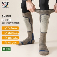Chaussettes de compression hautes en polaire épaisse de haute qualité pour le fitness et le ski hivernal des jeunes hommes et femmes
