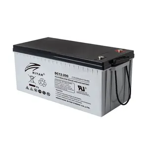 แบตเตอรี่ ricar 12 V 200Ah 12 V โวลต์100 120 150 250 400 ah AMP แบตเตอรี่พลังงานแสงอาทิตย์ agm