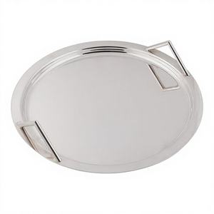 Plateau décoratif artisanal en acier inoxydable pour le Ramadan, pour la décoration du salon |   Améliore la présentation intérieure - Product Image 1