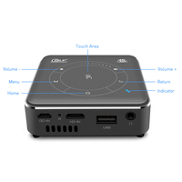 Mini projecteur DLP Topleo à écran LED, courte focale, portable, pour projection extérieure, vidéo 3D, version américaine