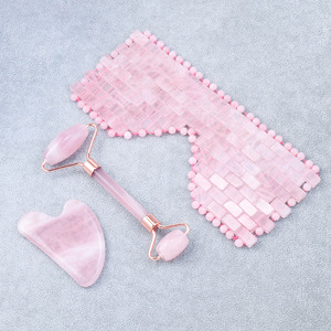 Máscara de Cuarzo Rosa para Masaje Ocular, Piedra Natural de Cristal Refrescante para el Cuidado de los Ojos, Masajeador Facial, Regalo - Product Image 3