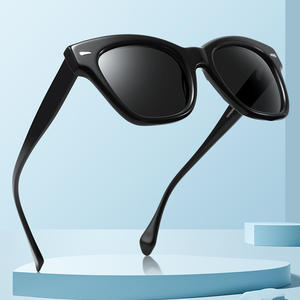 Lunettes de soleil surdimensionnées pour femmes Conchen, monture en acétate noir, verres TAC, protection UV400, tendance pour le soleil, les voyages et la conduite - Product Image 3