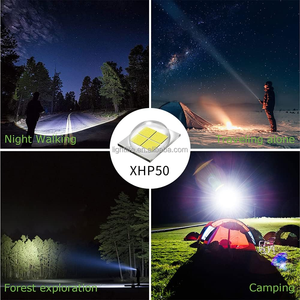 Xhp50 Zoomable LED Đèn Pin Ngân Hàng Điện Siêu Sáng Cao Lumen Torch Ánh Sáng Dài Phạm Vi USB Có Thể Sạc Lại Chiến Thuật Đèn Pin - Product Image 6