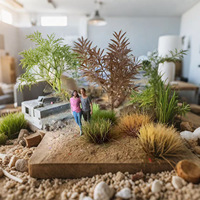Herbe en touffes de 8 mm pour modèles HO et N, pour maquettes ferroviaires, dioramas architecturaux, micro-paysages et fournitures de décors DIY