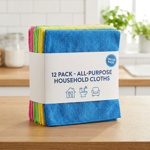 Chiffons de nettoyage en microfibre personnalisés avec logo, serviettes de <span class=keywords><strong>cuisine</strong></span> en gros, 30x30cm, super douces, pour la maison, fabricant de chiffons de table - Product Image 1