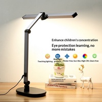 Lampe de bureau à spectre complet avec commande tactile pour la protection des yeux, idéale pour l'étude, la lecture et l'écriture - Design moderne, CRI 95 élevé