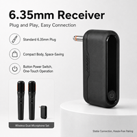 Ensemble de deux microphones sans fil portables, chargement USB-C, longue portée, suppression du bruit, en plastique, pour karaoké à domicile, soirées, scène, KTV