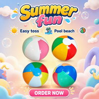 Ballon de plage gonflable en plastique pour jeunes (15-35 ans) – Jeux de piscine et aquatiques – Cadeau 6 couleurs