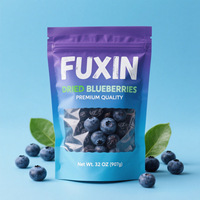 Sachet refermable personnalisé avec fenêtre, en plastique alimentaire, pour fruits secs, emballage de snacks, vente en gros