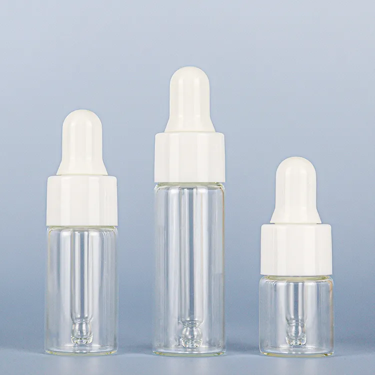 2ML 3ML Glass Essential Oil Bottle With Dripper Tip Euro Dropper Amber Bottle 5ml Tamper Proof Seal