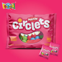 Pack familial 15g*30 unités de bonbons moelleux type Skittles pour l'approvisionnement des supermarchés, vente en gros, saveurs de fruits, morceaux de bonbons moelleux