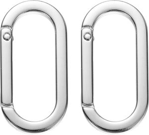 Oval <b>Spring</b> Ring <b>Clips</b> Zinc Alloy Snap Hooks O Ring Purse Hardware Replacement For Backpack Wallet Keys Bag Strap - Product Image 1