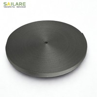 Cinta de Dyneema Tejida de Alta Tenacidad de 25 mm, Color Gris, UHMWPE, para Escalada y Correas de Alta Resistencia para Exteriores