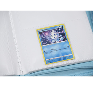 Porte-cartes standard en cuir PU bleu clair avec fermeture éclair sécurisée, 2*2 pochettes, couleur personnalisée, motif diamant - Product Image 5