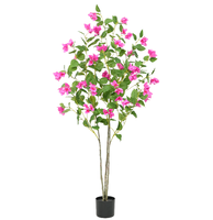 Arbre artificiel de bougainvillier avec des fleurs et des feuilles réalistes pour la décoration de la maison, de l'hôtel et du bureau