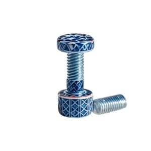 Tornillo de máquina de cabeza hexagonal moleteada de acero al carbono con óxido negro, métrico M3-M8, y tornillo de fijación de punta blanda de latón - Product Image 6