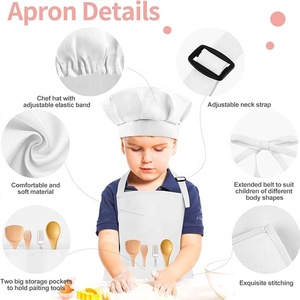 <span class=keywords><strong>Tablier</strong></span> sans manches en polyester tissé écologique pour enfants avec logo personnalisé, 2 poches, coloré, pour la cuisine, lot de 2 - Tabliers cadeaux <span class=keywords><strong>pas</strong></span> chers pour enfants - Product Image 2