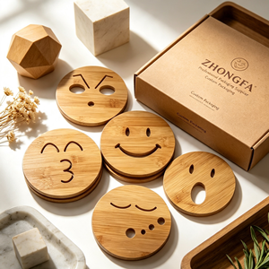 Bandeja Redonda Personalizada de Madera de Haya de 600 mm de Diámetro con Acabado Liso y Recubrimiento Natural, Bandeja Ecológica para Servir, Suministro Directo de Fábrica - Product Image 1