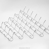Porte-serviettes mural polyvalent en acier au carbone argenté électrolytique à double rangée avec 6 crochets pour serviettes, sacs, placard, buanderie