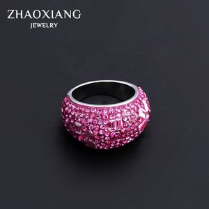 แหวนหมั้นสำหรับผู้หญิง แหวนนิ้วประดับเพชรเซอร์โคเนีย สแตนเลสสตีล เครื่องประดับแฟชั่น แหวนแต่งงาน - Product Image 6