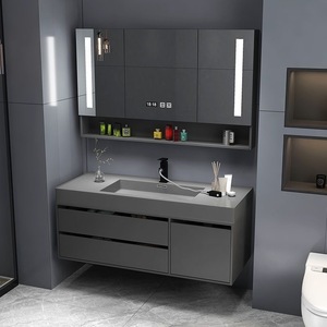 Hotel style multifunctional storage intelligent mirror cabinet ceramic basin bathroom cabinet - Product Image 5