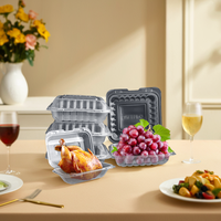 Umwelt freundliche Einweg-Mikrowelle Bento Box PP Kunststoff Reiss chale Lunch Container zum Mitnehmen Gefrorene Lebensmittel Lagerung Mikrowelle sicher