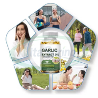 Extrait d'huile d'ail VitaSpring pour améliorer le système immunitaire, compléments vitaminiques, OEM Halal, 100% huile d'ail noir en capsules molles