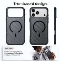 Funda Protectora Híbrida de TPU y PC, Translúcida, Mate, Magnética, Antigolpes, Delgada, con Cobertura Total para iPhone 18 17 Pro Max