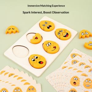 Erken Eğitici Oyuncaklar İfade Yumurta Yüz Çevirme Eşleştirme Bebek Zihinsel Stimülasyon Ebeveyn-Çocuk Etkileşimi Ahşap Oyuncak - Product Image 2