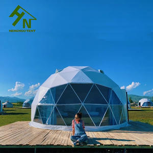 Prefab Terisolasi Geo Dome Tahan Air Camping Geodesic Dome <span class=keywords><strong>Tenda</strong></span> <span class=keywords><strong>Tenda</strong></span> dengan Tirai - Product Image 2
