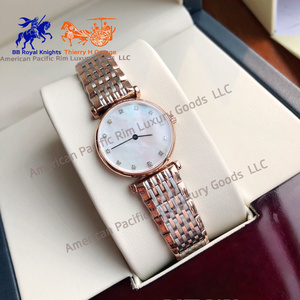 Relojes de Cuarzo Ultrafinos para Pareja de la Serie Longnes, con Esfera de Nácar Romana, Diamantes y Correa de Acero, Modelo Longinesing - Product Image 4