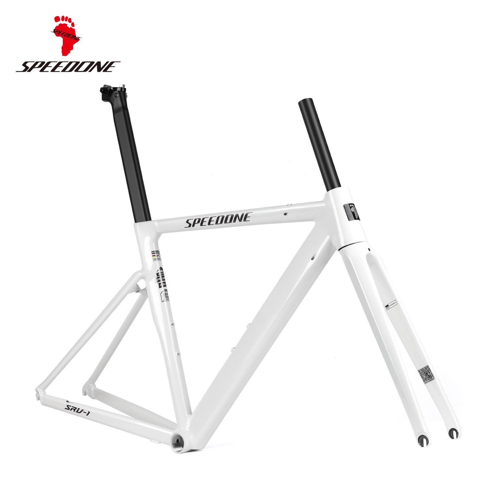 Portapacchi freno Circle SRV-1 bianco L + forcella rigida bianca