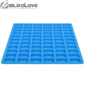 MUYULINS Factory 66-Cavity Rectangular LFGB Platinum Non-Stick BPA-Free <b>Silicone</b> Chocolate Mold - Product Image 5