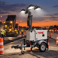 Projecteurs de chantier AC230V, moteur diesel Kubota Z482, 224000lm, projecteur diesel LED pour l'éclairage de chantier