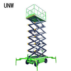 O mini elevador móvel 5.9m hidráulico exterior Scissor elevadores semi elétricos móveis da plataforma do elevador 240kg - Product Image 2