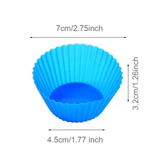 Moldes de Silicona Reutilizables Multicolores Antiadherentes de Grado Alimenticio Resistentes al Calor para Muffins y Cupcakes, Utensilios de Cocina - Product Image 6