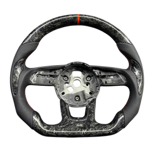 Volante Deportivo de Cuero y Fibra de Carbono para <span class=keywords><strong>Audi</strong></span> A3/A4/A5/A6/<span class=keywords><strong>A7</strong></span>/A8/S3/S5/S6/S7/RS3/RS4/RS5/RS6/RS7/TT/TTRS (<span class=keywords><strong>2018</strong></span>-2019) LED - Product Image 3