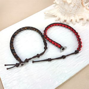 <span class=keywords><strong>Bracciale</strong></span> da donna con perline in pietra <span class=keywords><strong>naturale</strong></span> <span class=keywords><strong>Bracciale</strong></span> in cordoncino in pelle a 2 file <span class=keywords><strong>turchese</strong></span> occhio di tigre in pietra Howlite <span class=keywords><strong>bracciale</strong></span> avvolgente a mano - Product Image 4