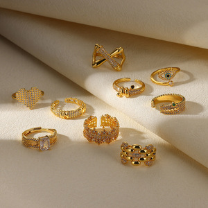 Anello Apribile con Occhio del Demone in Zirconi Micro-Incastonati, Design di Lusso e Raffinato, Gioiello Versatile di Alta Gamma <span class=keywords><strong>per</strong></span> Donne - Product Image 2