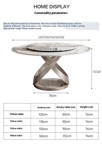 Hiện đại 6 chỗ ngồi bàn ăn thiết lập với ghế cho nhà hoặc khách sạn phong cách phòng ăn đồ nội thất cho căn hộ sử dụng - Product Image 2