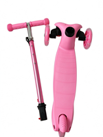 Trottinette pour enfants à 3 roues en acier et plastique, hauteur réglable, direction par inclinaison, avec roues PU lumineuses
