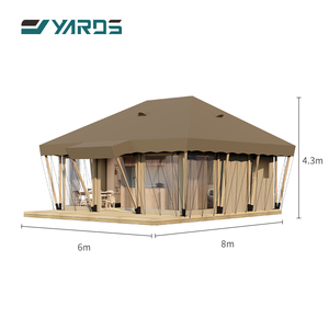 Casa de Campaña de Lujo Tipo Safari para Alojamiento Familiar al Aire Libre de Fábrica, de Lona Impermeable y Madera Maciza para Glamping con Baño - Product Image 1