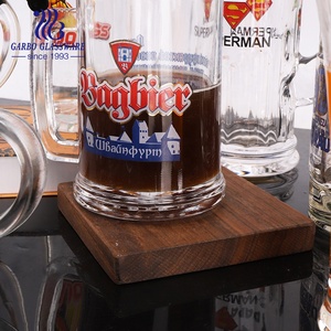 Tazas de Cerveza de Vidrio Clásicas con Logotipo Personalizado, Vaso de Pinta para Bebidas de Bar con Asa para Hoteles - Product Image 2